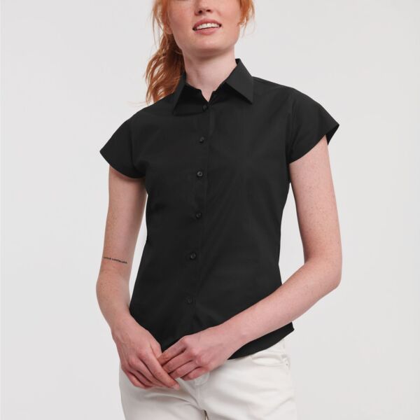 Ladies' Short Sleeve Fitted Stretch Shirt Thumbnail